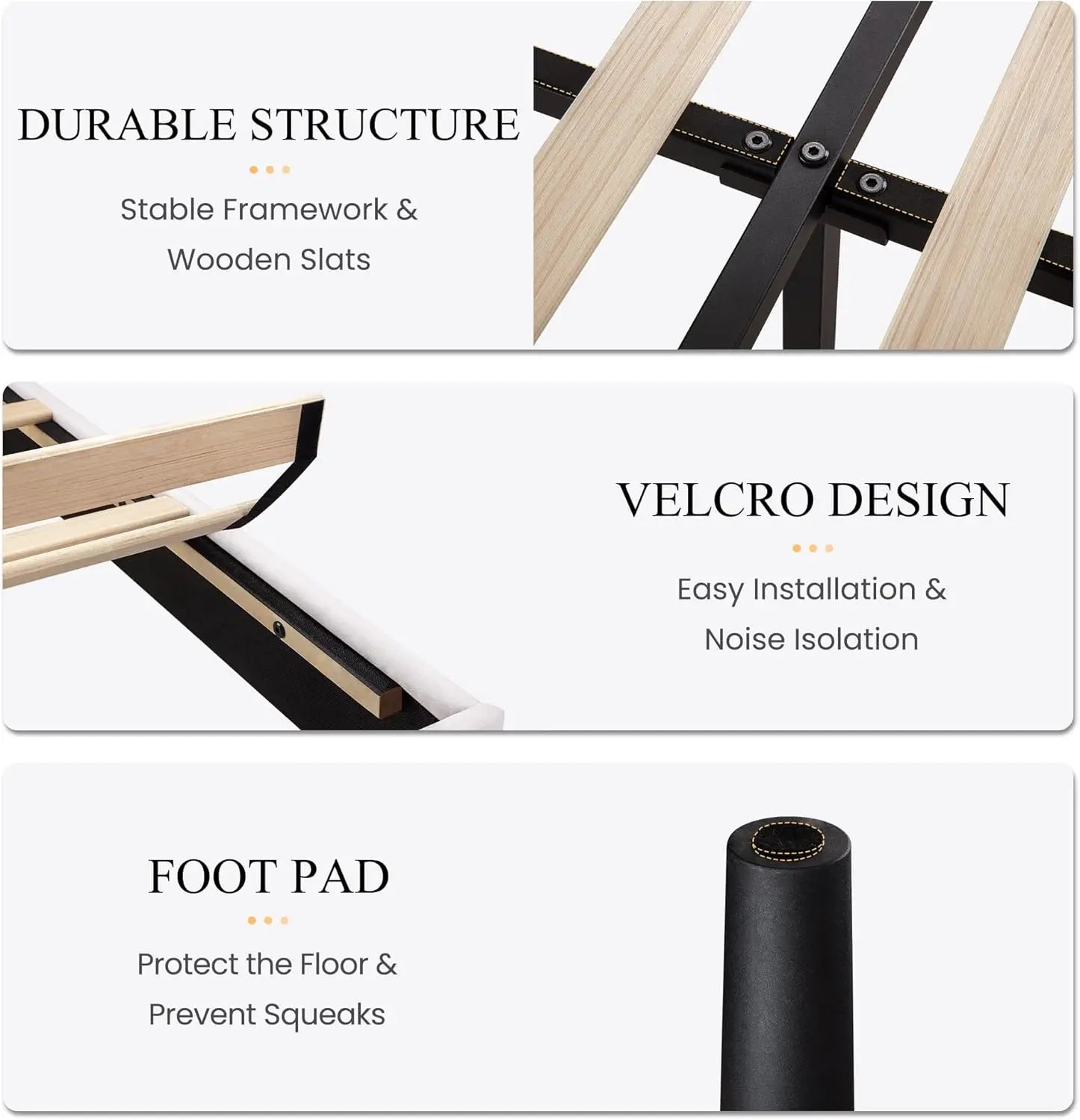 Full Velvet Bed Frame with Wingback Headboard — White Upholstery, Wood Slat Support & Easy Assembly - LuxeHome Furniture