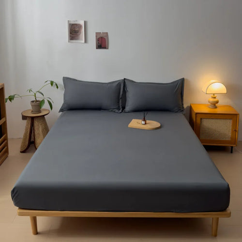 "3‑Piece Cotton Fitted Sheet Set — 1 Deep‑Pocket Fitted Sheet + 2 Pillowcases, Breathable & Soft Bedding" - LuxeHome Furniture