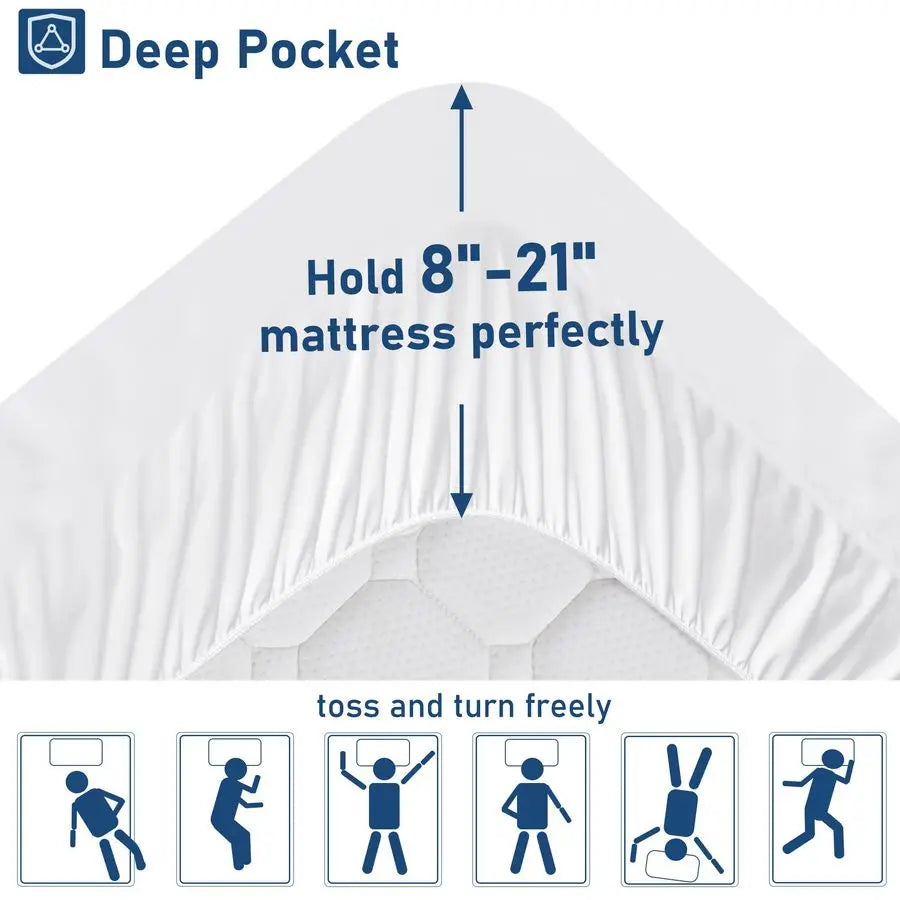 Queen Mattress Topper — Extra Thick Pillowtop, Cooling Plush with 3D Snow Down Alternative, Fits 8–21" Mattresses - LuxeHome Furniture