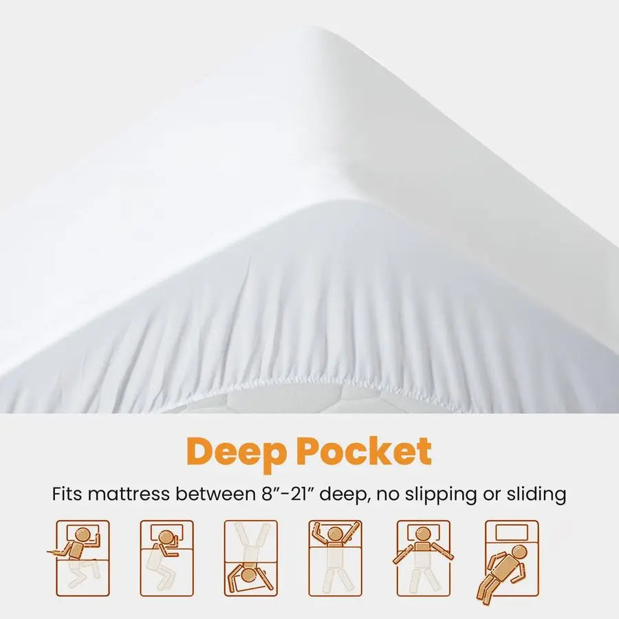 King Size Cooling Mattress Pad – Breathable Quilted Pillow Top Mattress Topper with Fitted Deep Pocket Protector - LuxeHome Furniture