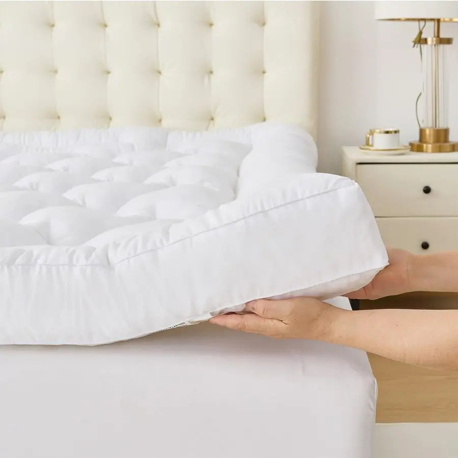 Twin 5 Inch Memory Foam Mattress Topper — Shredded Memory Foam Pillow Top, Extra Soft & Supportive Bed Topper - LuxeHome Furniture