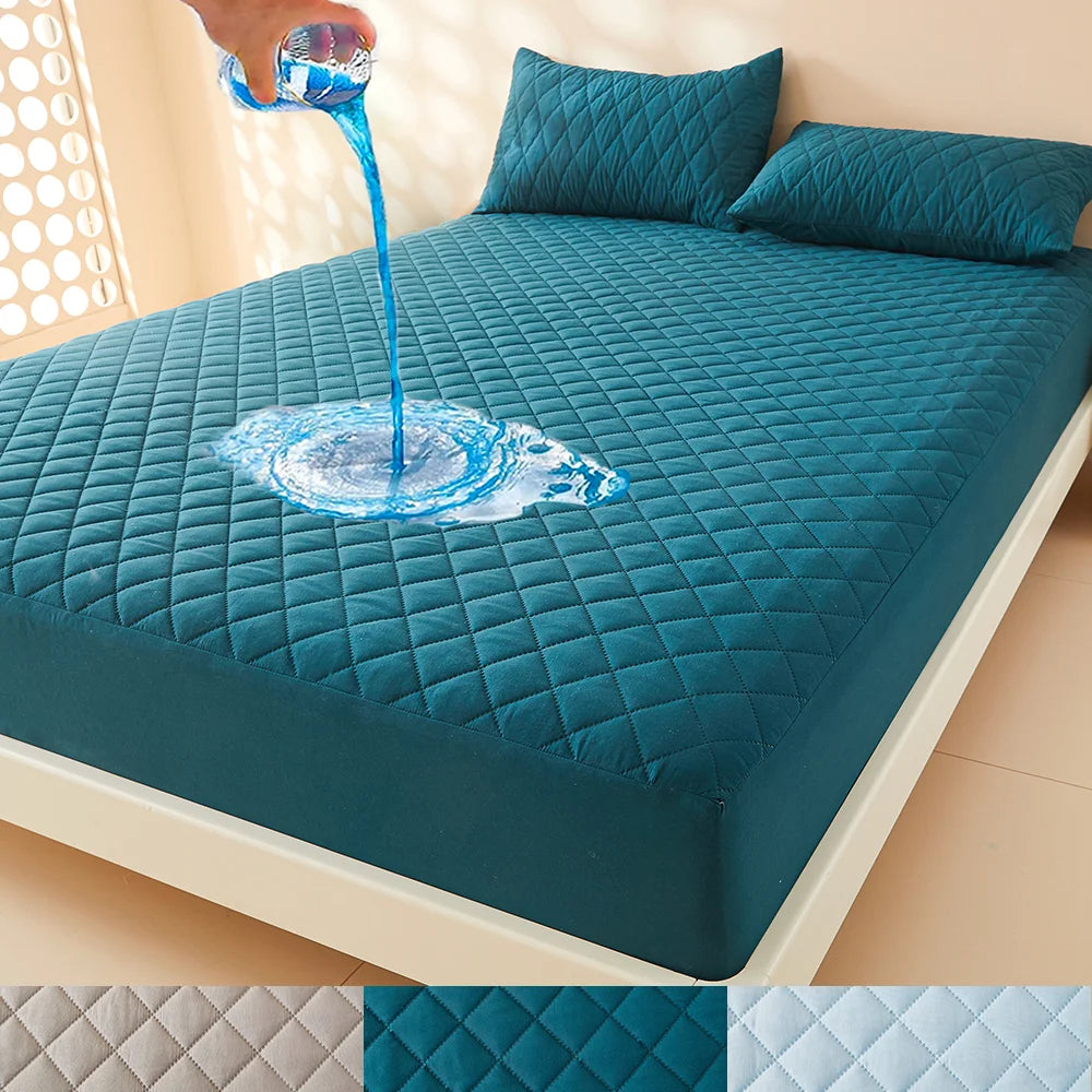 "3D Air Mesh Thick Fitted Mattress Protector — 100% Waterproof, Soft & Breathable Mattress Cover - LuxeHome Furniture