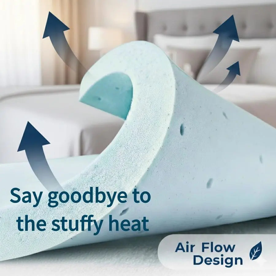 Queen Luxury 3” Gel Memory Foam Mattress Topper – High Density Cooling Comfort with Premium Removable Cover - LuxeHome Furniture