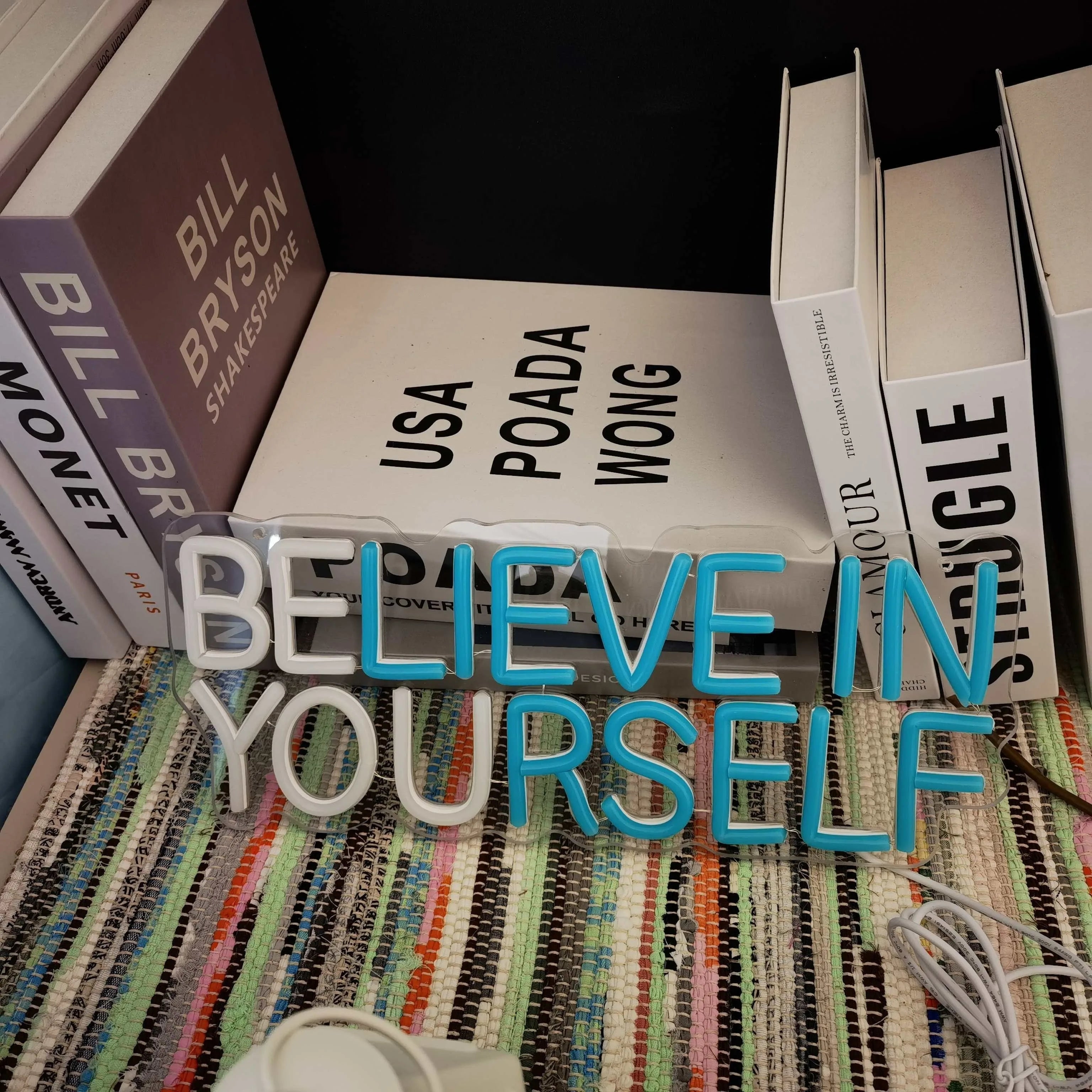 "Believe in Yourself LED Neon Sign – Dimmable Wall Decor for Office, Bedroom, Hotel, Restaurant, and Party Decorations - USB Powered" - LuxeHome Furniture