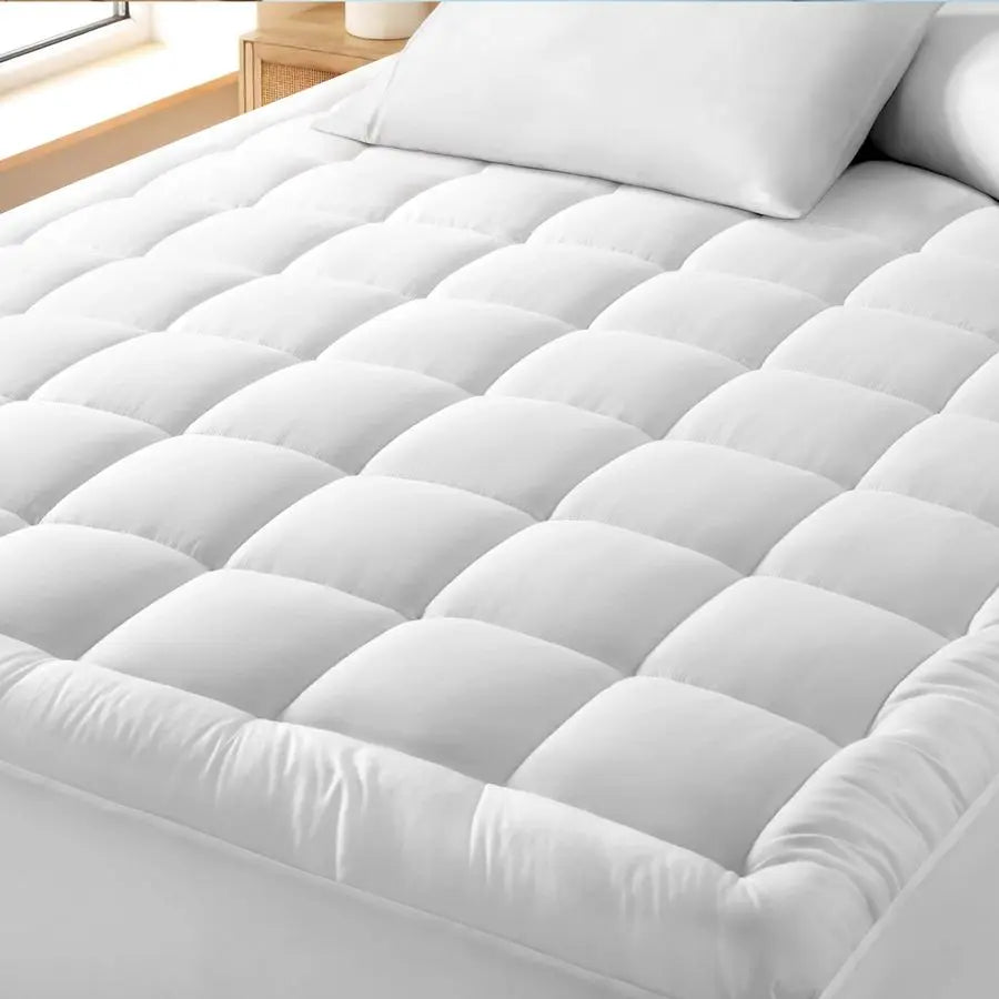 Twin XL Cotton Top Mattress Topper — Extra‑Soft Plush Top, Cooling Breathable Design for Dorms & Apartments - LuxeHome Furniture