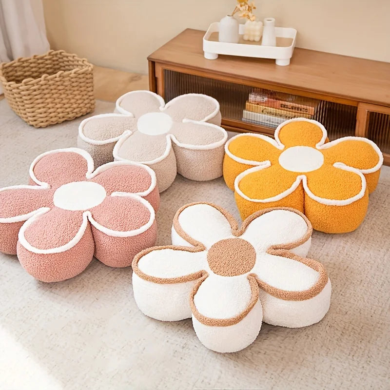 "Soft Flower-Shaped Floor Cushion – Cozy Decorative Pillow for Living Room, Bedroom, and Sofa – Ideal for Winter Warmth and Home Decor" - LuxeHome Furniture